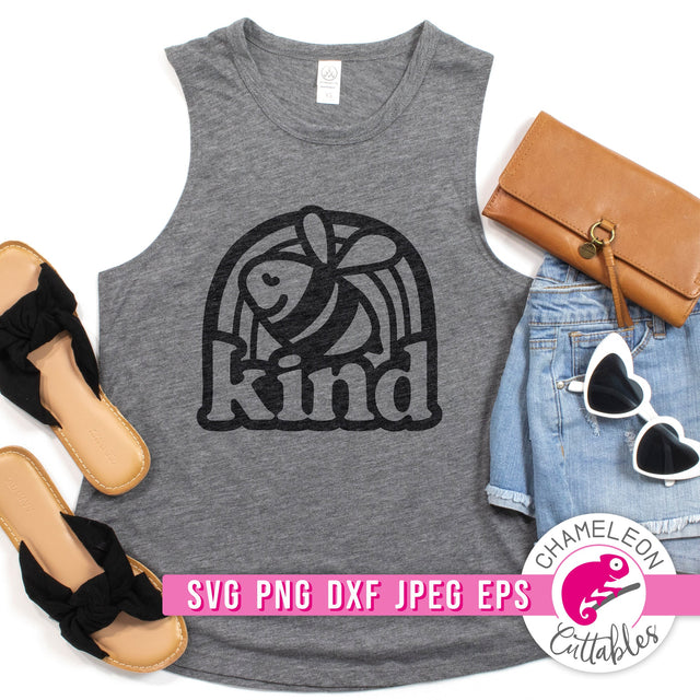 Bee kind cute svg png dxf eps jpeg SVG Chameleon Cuttables 