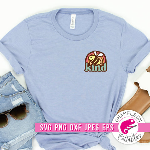 Bee kind cute svg png dxf eps jpeg SVG Chameleon Cuttables 