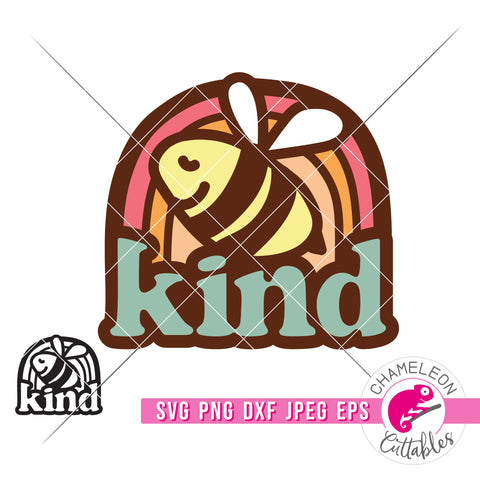Bee kind cute svg png dxf eps jpeg SVG Chameleon Cuttables 