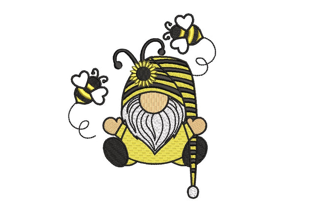 Bee kind Gnome embroidery design, Love embroidery designs, 5 sizes, Instant download Embroidery/Applique DESIGNS ArtEMByNatalia 