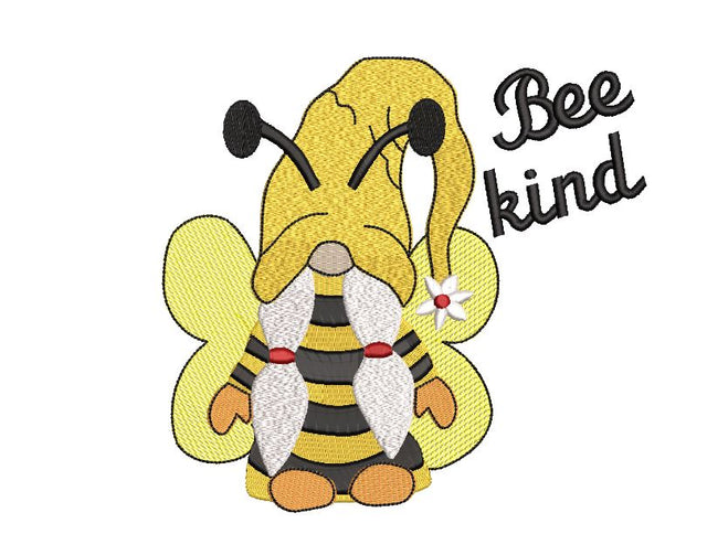 Bee Kind Gnome Girl Machine Embroidery Design Embroidery/Applique DESIGNS Angie 