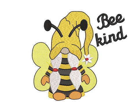 Bee Kind Gnome Girl Machine Embroidery Design Embroidery/Applique DESIGNS Angie 