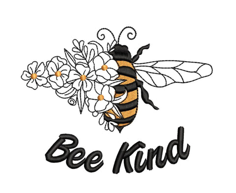 Bee Kind Machine Embroidery Design Embroidery/Applique DESIGNS Canada Embroidery 