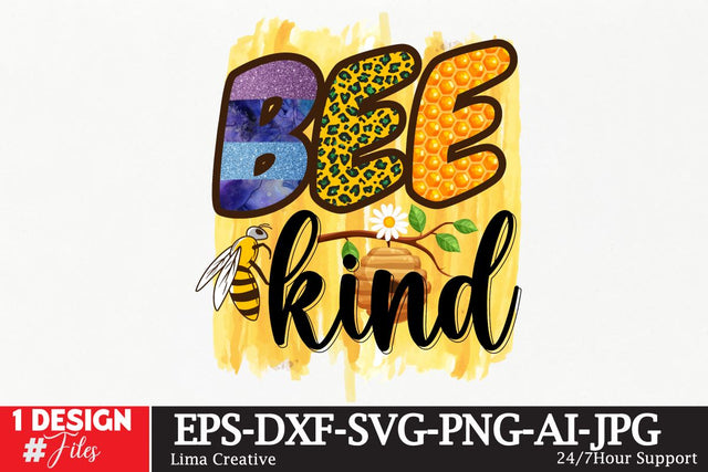 Bee Kind Sublimation Design SVG Insomnia Std 