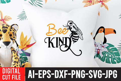 Bee Kind SVG Design , Bee SVG Funny Quotes SVG BlackCatsMedia 