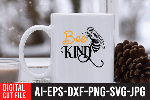 Bee Kind SVG Design , Bee SVG Funny Quotes SVG BlackCatsMedia 