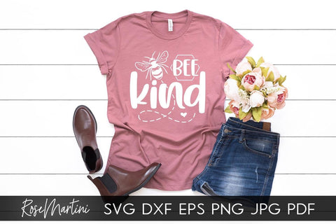 Bee Kind SVG file for cutting machines - Cricut Silhouette, Sublimation Design Bee Pun SVG Be Kind cutting file Buzz Bumble Bee cut file SVG RoseMartiniDesigns 