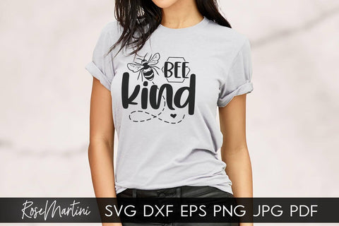 Bee Kind SVG file for cutting machines - Cricut Silhouette, Sublimation Design Bee Pun SVG Be Kind cutting file Buzz Bumble Bee cut file SVG RoseMartiniDesigns 