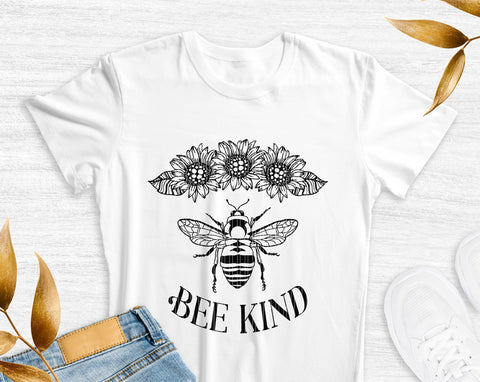 Bee Kind svg, Sunflower bee svg, Bee png, svg files for cricut SVG Pretty Meerkat 