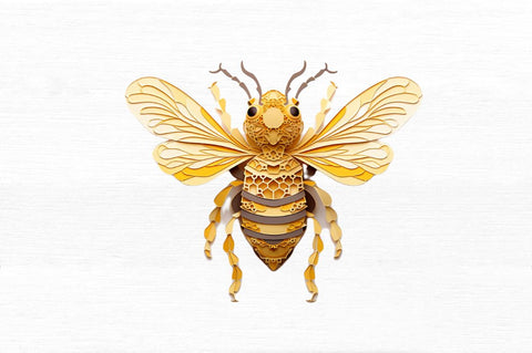 Bee Layered Paper Art Clipart Sublimation Regulrcrative 