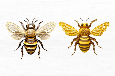 Bee Layered Paper Art Clipart Sublimation Regulrcrative 