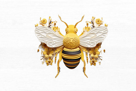 Bee Layered Paper Art Clipart Sublimation Regulrcrative 