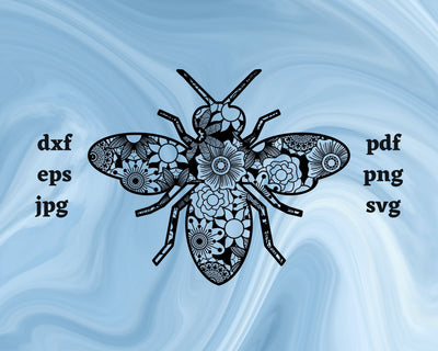 Bee Mandala SVG Cut File SVG Northern Light SVG 