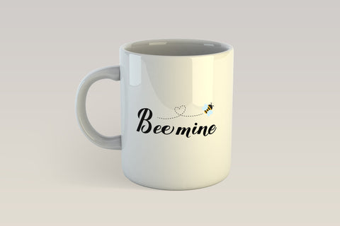 Bee Mine calligraphy hand lettering. Valentines quote Sublimation LaBelezoka 