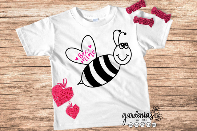Bee Mine Heart Wings SVG Gardenias Art Shop 