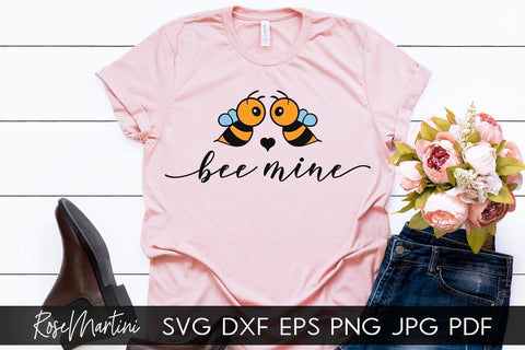 Bee Mine SVG file for cutting machines - Cricut Silhouette, Sublimation Design Bee Pun SVG Bee Happy cutting file Buzz Bumble Bee cut file SVG RoseMartiniDesigns 