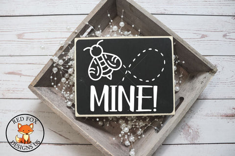 Bee Mine, Valentine's Day SVG PNG DXF Cut Files SVG RedFoxDesignsUS 