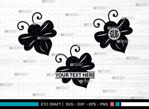 Bee Monogram, Bee Silhouette, Bee SVG, Beehive Svg, Bee Insect Svg, Honeycomb Svg, SB00227 SVG ETC Craft 
