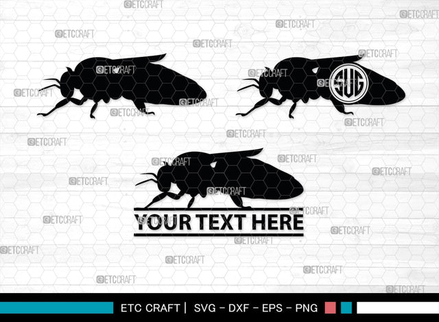 Bee Monogram, Bee Silhouette, Bee SVG, Beehive Svg, Bee Insect Svg, Honeycomb Svg, SB00227 SVG ETC Craft 