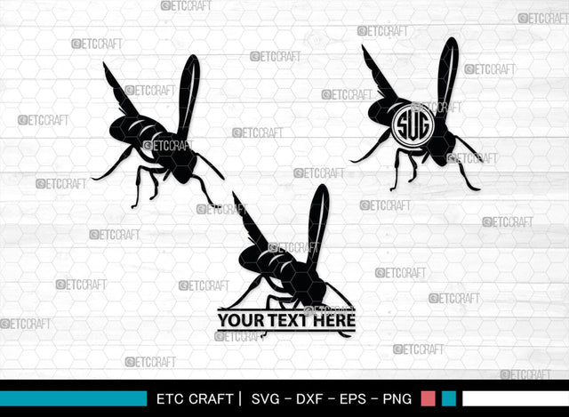 Bee Monogram, Bee Silhouette, Bee SVG, Beehive Svg, Bee Insect Svg, Honeycomb Svg, SB00227 SVG ETC Craft 