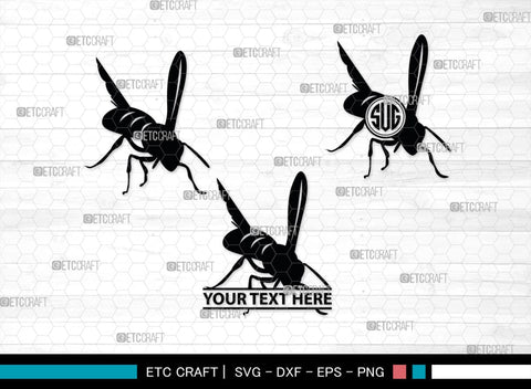 Bee Monogram, Bee Silhouette, Bee SVG, Beehive Svg, Bee Insect Svg, Honeycomb Svg, SB00227 SVG ETC Craft 