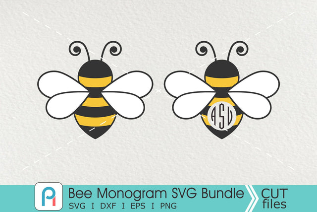 Bee Monogram Svg, Bee Svg, Bee Clip Art, Bee Graphics SVG Pinoyart Kreatib 