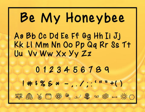 Bee My Honeybee Font Design Shark 