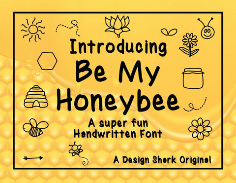 Bee My Honeybee Font Design Shark 