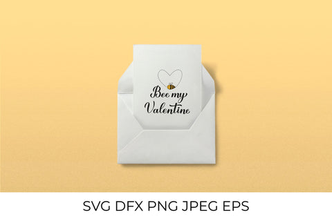 Bee My Valentine. Funny Valentines Day quote SVG SVG LaBelezoka 
