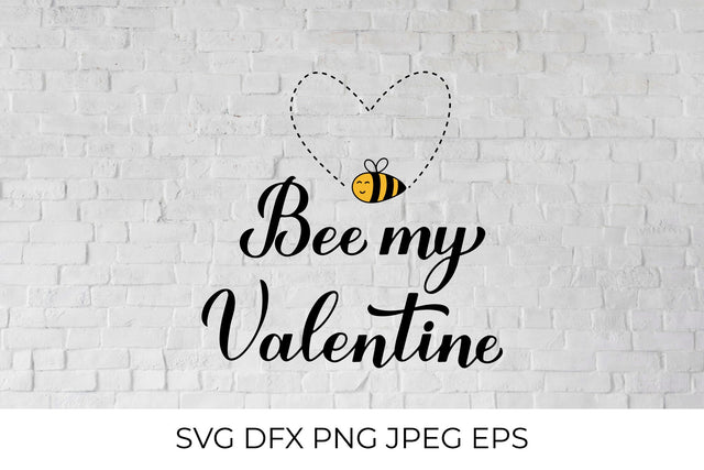 Bee My Valentine. Funny Valentines Day quote SVG SVG LaBelezoka 