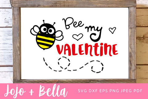 Bee My Valentine svg, Kid's Valentine Svg, Valentine Shirt Svg, Valentines Day Svg, Cute Valentines SVG, Svg files for Cricut, Silhouette, Sublimation SVG Jojo&Bella 