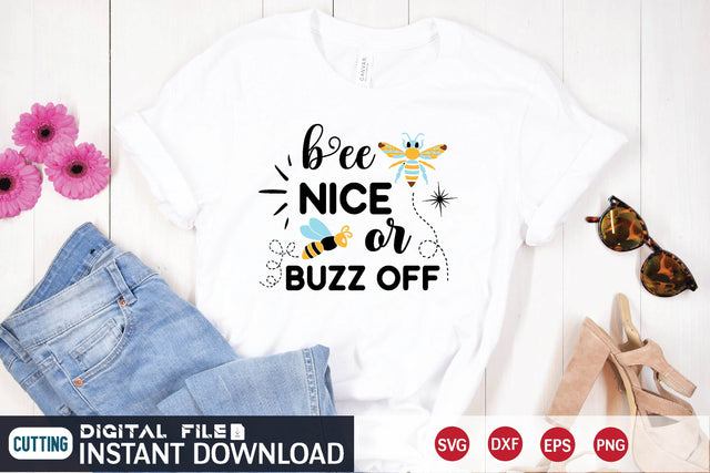 bee nice or buzz off SVG md faruk hossain 