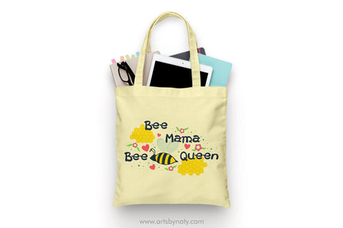 Bee Queen Mothers day SVG Illustration. SVG Arts By Naty 