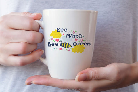 Bee Queen Mothers day SVG Illustration. SVG Arts By Naty 