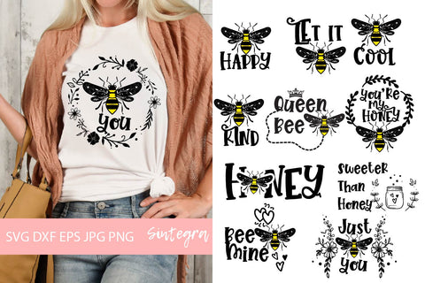 Bee Quote SVG Bundle Free For Commercial Use SVG Sintegra 