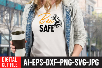 Bee Safe SVG Cut File , Funny Bee SVG Quotes SVG BlackCatsMedia 