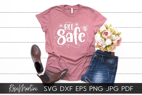 Bee Safe SVG file for cutting machines - Cricut Silhouette, Sublimation Design Bee Pun SVG Be Safe cutting file Buzz Bumble Bee cut file SVG RoseMartiniDesigns 