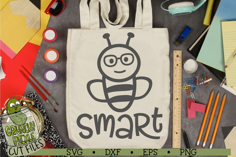 Bee Smart SVG Cut File SVG Crunchy Pickle 