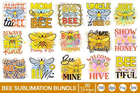 Bee Sublimation Bundle Sublimation SVGs,Quotes and Sayings,Food & Drink,On Sale, Print & Cut Sublimation DesignPlante 503 