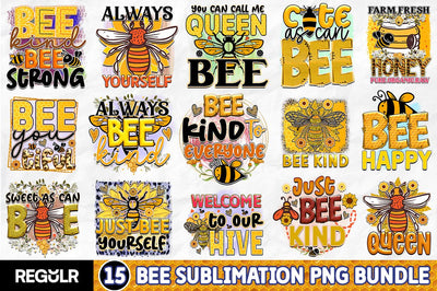 Bee Sublimation Bundle SVG Regulrcrative 