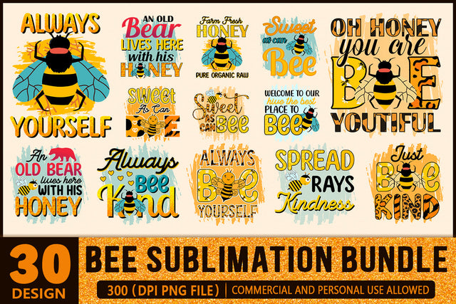 Bee Sublimation Bundle SVG Shetara Begum 
