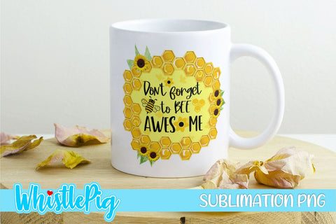 Bee Sublimation Mini Bundle Cute Bee Honey Bee Sublimation Sublimation Whistlepig Designs 