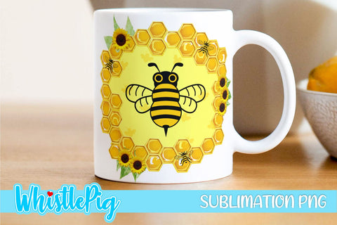 Bee Sublimation Mini Bundle Cute Bee Sublimation Honey Bee Sublimation Sublimation Whistlepig Designs 