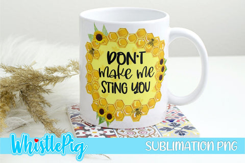 Bee Sublimation Mini Bundle Cute Bee Sublimation Honey Bee Sublimation Sublimation Whistlepig Designs 