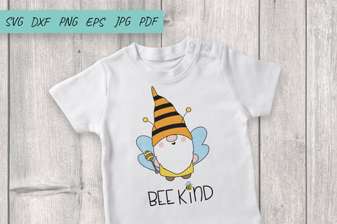 Bee SVG, Bee Kind Bumble Bee Gnome, Farmhouse, Summer gnome SVG Irina Ostapenko 