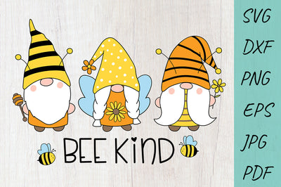 Bee SVG, Bee Kind Bumble Bee Gnome, Farmhouse, Summer gnome SVG Irina Ostapenko 