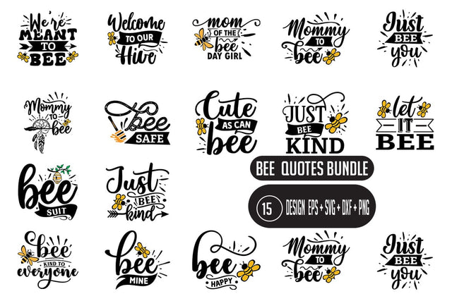 Bee SVG bundle 15 design SVG Nurstore 