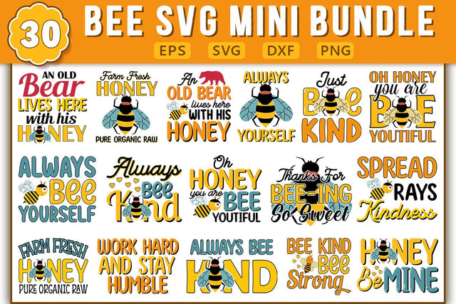 Bee SVG Bundle 30 Design SVG Shetara Begum 