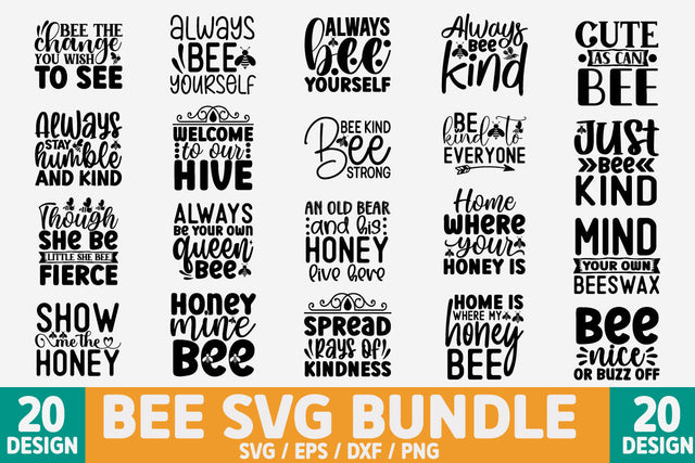 Bee SVG Bundle Cut File SVG akazaddesign 