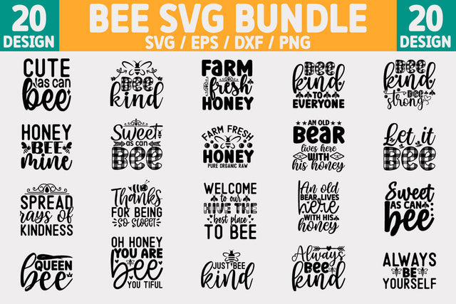 Bee SVG Bundle Cut File SVG akazaddesign 